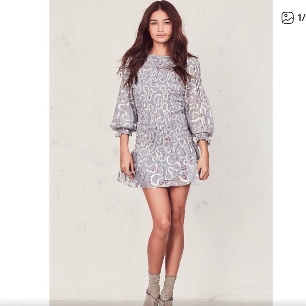 LoveShackFancy Lavender Sequin Mini Dress - Picture 4 of 11